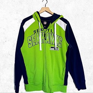 Seattle Seahawks Womens XL NFL Zip Up Hoodie EUC